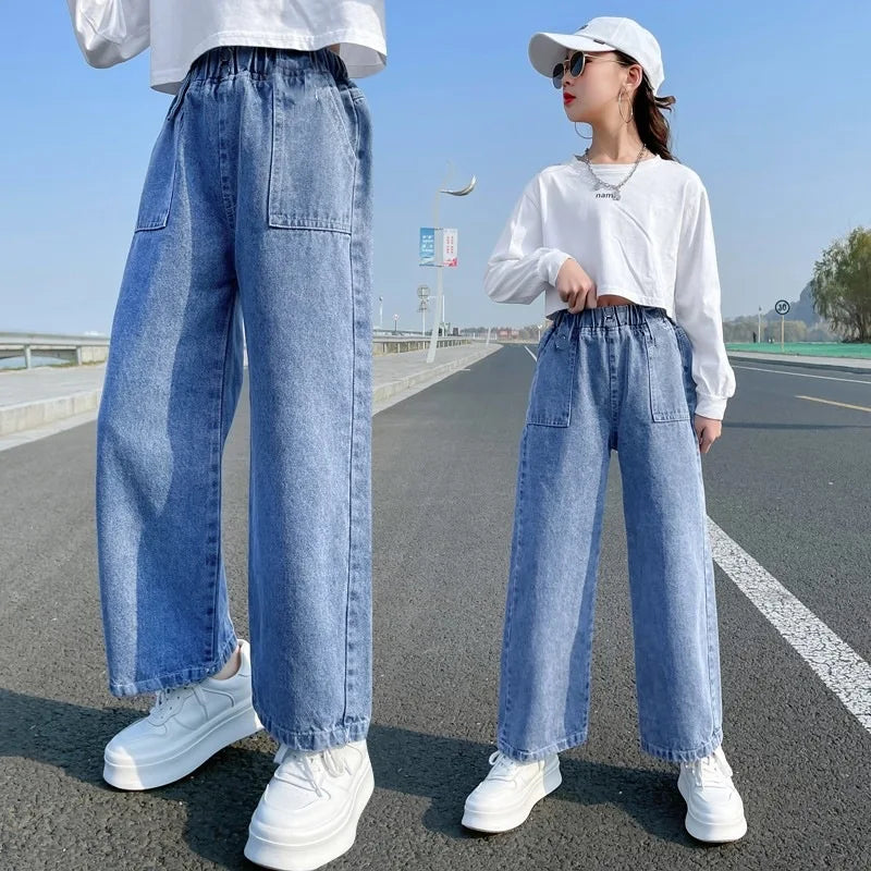 Kids Clothes Baby Girls Pants Sweatpants Children's Clothing Denim jeans Autumn Streetwear Spring Casual Kids Pants