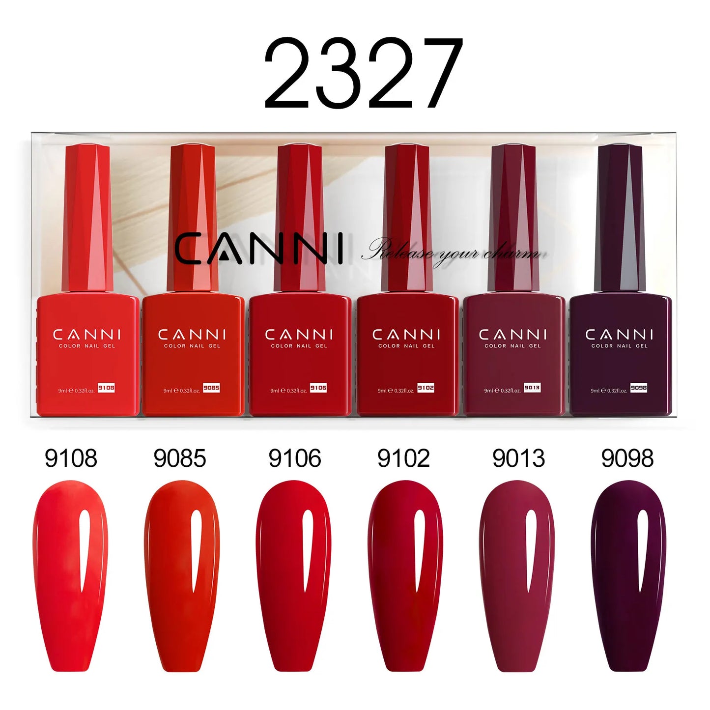 6pcs/kit CANNI HEMA TPO FREE Nail Gel Polish Set Gorgeous Color Semi Permanent Soak off UV LED Gel Nail Varnish Christmas Gift