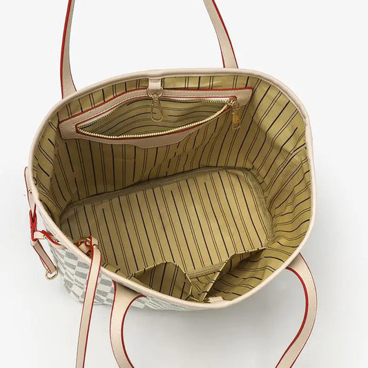 New Fashionable Women's Bags, European and American Style Retro Plaid Casual Bags, Large-Capacity Trendy Handbags, High-End Luxury Tote Bags, Commuter Shopping Bags