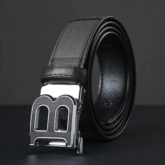 Genuine leather casual fashion men's belt cowhide alloy automatic buckle luxury brand men's belt versatile trendy blets for men