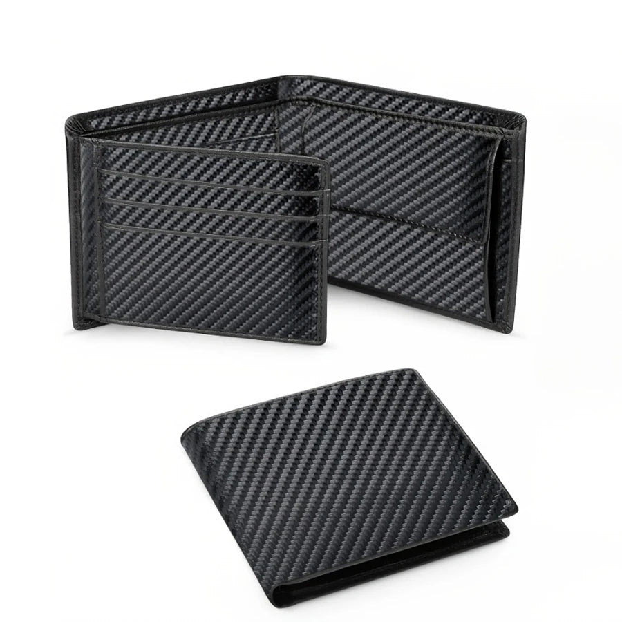 Wallets Mens Slim RFID Blocking Genuine Leather with Coin Pocket 2 Banknote Compartments 10 Credit Card Holders Wallet for Men