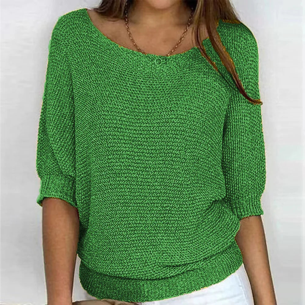 Women Sweater O-neck Autumn Basic Pullover Pulls Jumpers Korean Long-sleeved Solid Knitwear Bottoming Air-conditioned Shirt