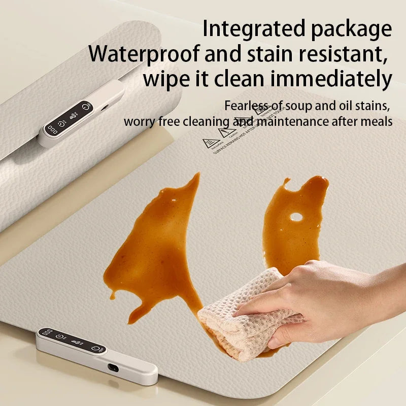 TINSOL New Food Insulation Mat Foldable Silicone Heating Pad Portable Food Cart Insulation Mat 8-Level Temperature Adjustment
