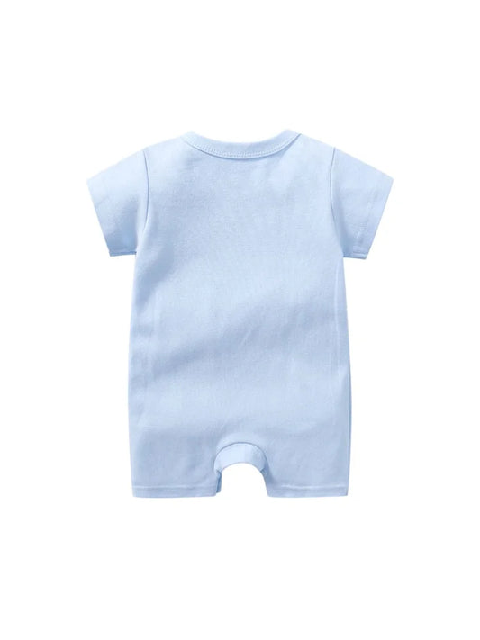 Cute Bear Romper Newborns Clothes 2025 Summer Hot Sale New Toddler Boys Jumpsuit %100 Cotton Soft Bib scarf 2Pcs Set Baby Romper