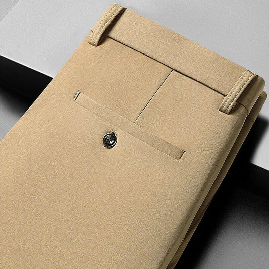 10 color casual pants, men's business casual suit pants, loose straight summer thin stretch suit pants