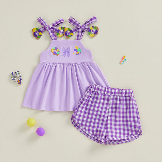Girls Summer Floral Print Ruffle Sleeveless Top and Denim Shorts Set for Toddler Kids Beach Outfit 2 Piece Suit