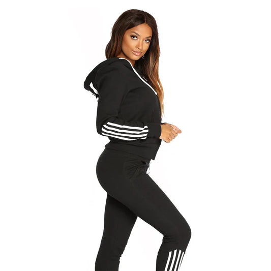 Women’s fashion 2-Piece Zipper Hoodie & Jogger Set