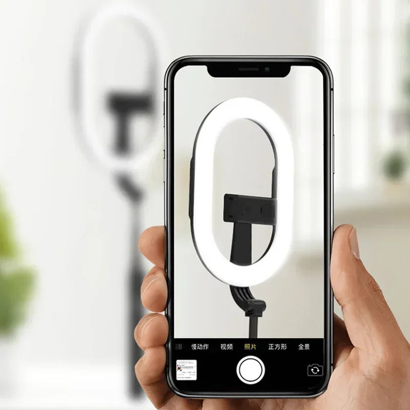 Selfie Stick With Ring Light LED Tripod For iPhone Android For Live Video Streaming Stand Holder Pole Smartphone Bluetooth 5.0