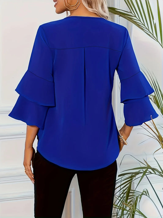 Women's plus size shirt summer chic elegant shirt casual women's fashionable shirt