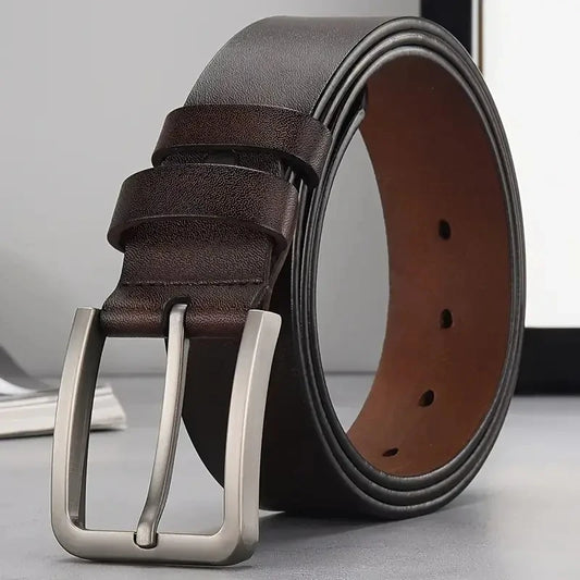 Genuine Leather for men High Quality men belts Alloy Pin Buckle Adult Luxury Brand Jeans Business Casual Waist Male Strap Brand