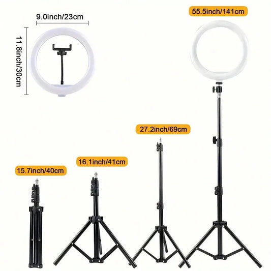 12-inch ring light tripod USB Remote Ring Selfie Light With Tripod Illuminate Your Brilliance