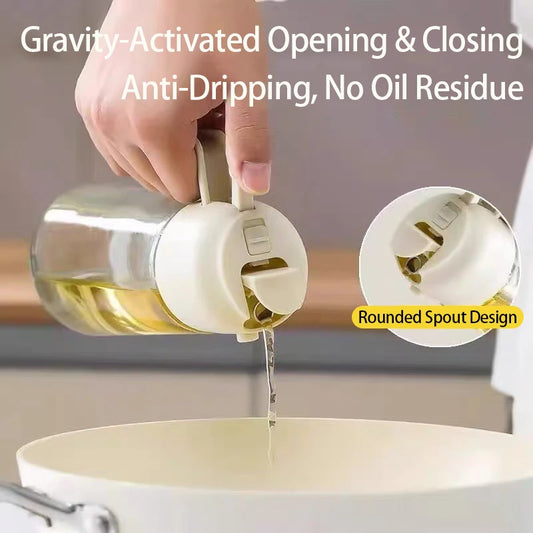 Press Type Glass Oil Spray Dispenser Oil Bottle Spray Kitchen Tool Barbecue Baking Air Frying Pan Camping BBQ YH002
