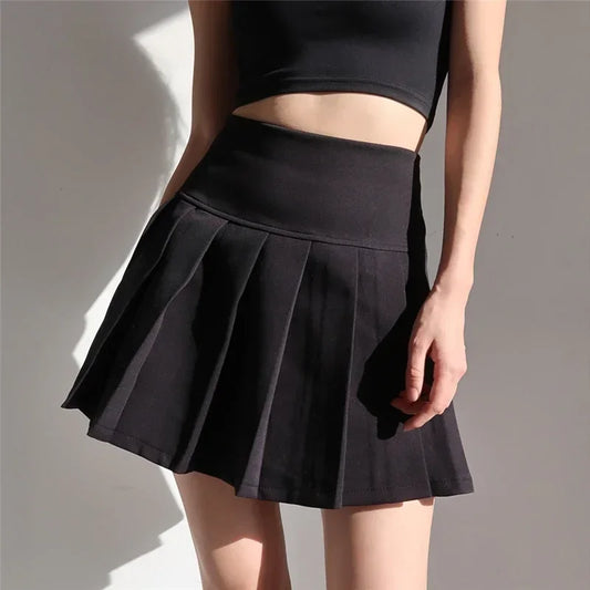 American School Y2k Style Summer Short Pleated Skirt For Women 2024 High Waist Sexy Hotsweet Mini Skirts Female