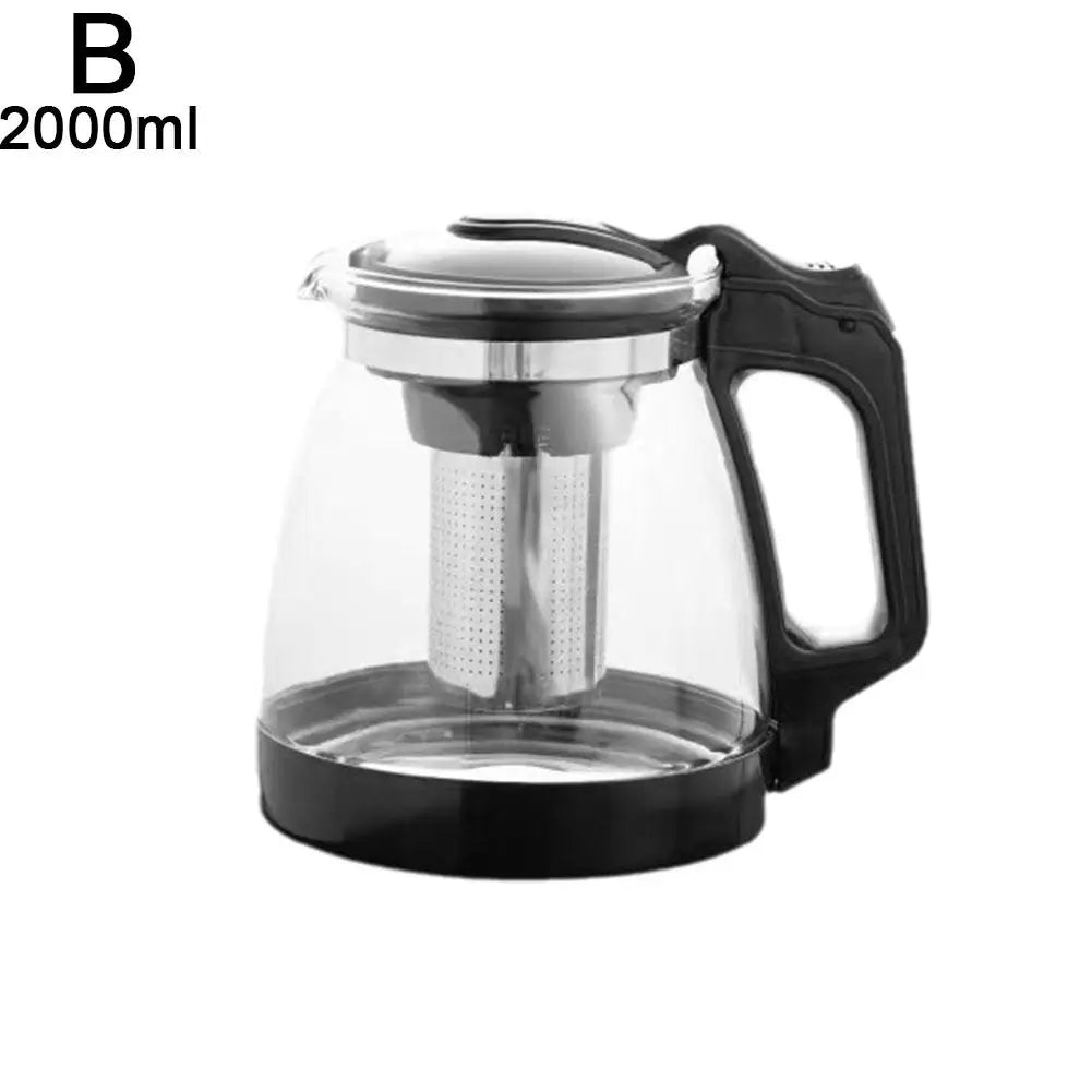 1/2L Glass Teapot Heat Resistant Glass Teapot Puer Kettle Chinese Kung Fu Teawear Clear Large Capacity Kettle with Filter Basket