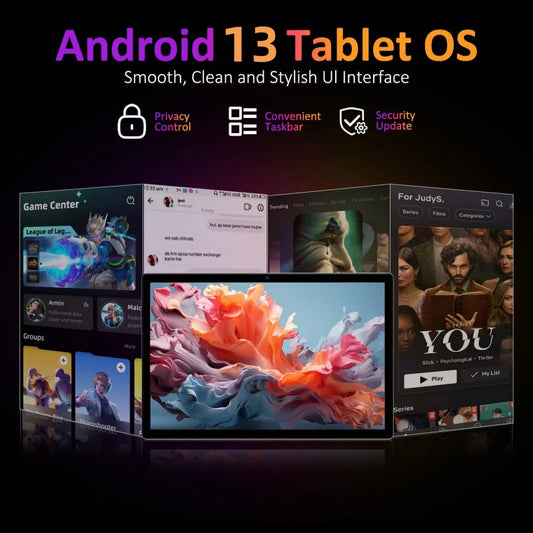 2025 Latest Tablets 10.1 Inch P70 Android 13 SIM Card Phone Call Type-C 3GB RAM+32GB ROM MTK6750 CPU Powerful Octa-Core WIFI