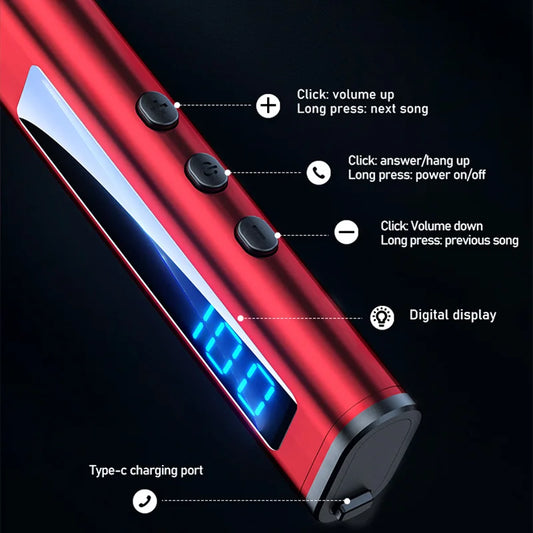 EARDECO Bluetooth Headphone 100 Hours Playback Bass Inear Wireless Earphone Neckband Waterproof Sport Headphones TF Card Magnet