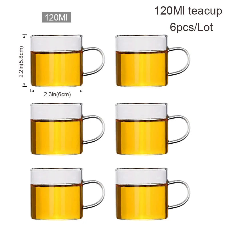 Handle Glass Tea pot Heat-Resistant Teapot Flower Tea Kettle Large Clear Fruit Juice Container Ceramic Teapot Holder Base