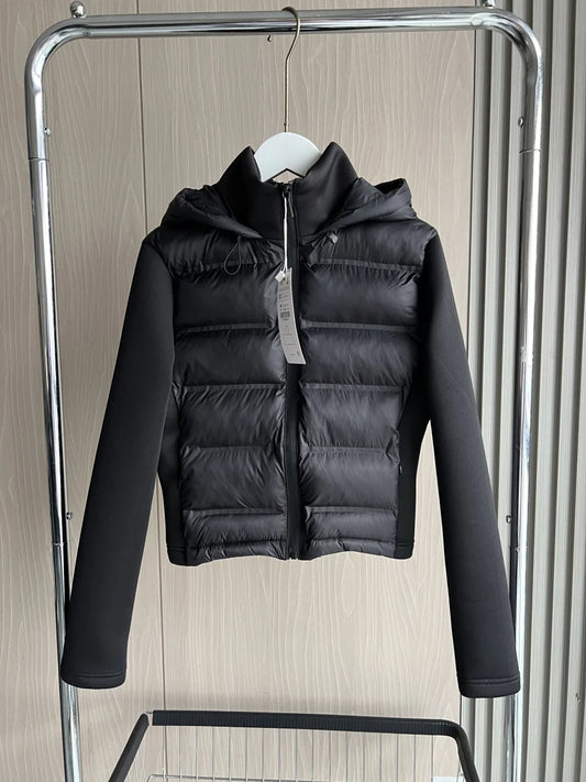 2025 Winter New Arrival Women's Lightweight Warm Down Jacket with Long Sleeves and Zippered Hooded Sports Coat 4391742