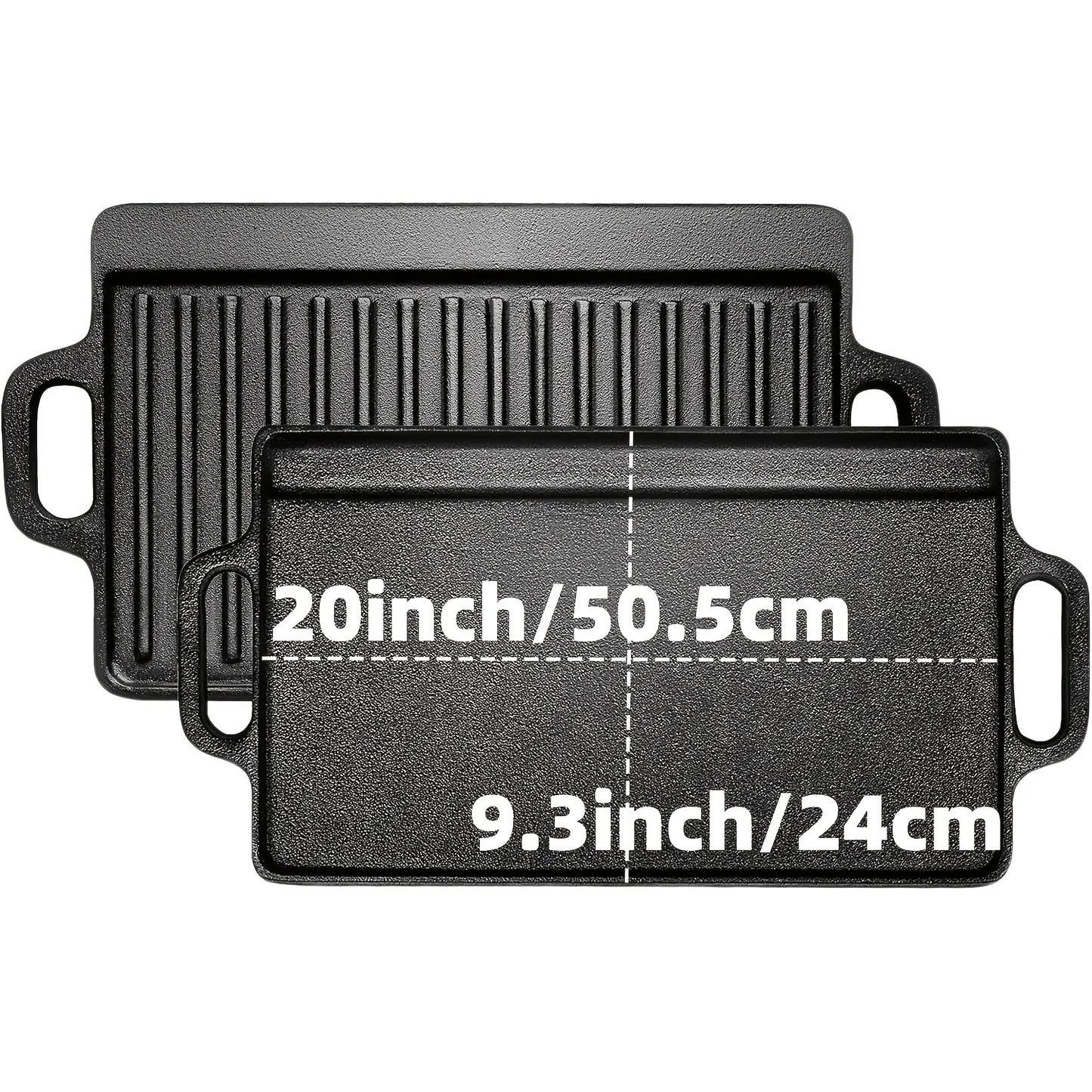 3PCS Cast Iron Skillet Set (6/8/10 Inch) Pre-Seasoned, Heavy-Duty Pans for Oven, Grill & Campfire, Even Heat, Non-Stick Surface