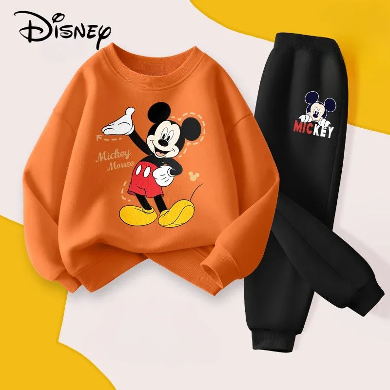 New Spring and Autumn Children's Hoodies Sets Cartoon Printed Boys Sweatsuit Kids Pullover and Long Pant Two Piece Sets Clothing