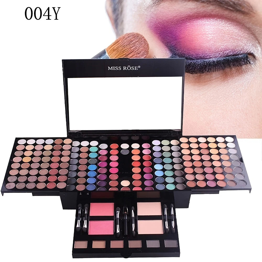 180 Color Piano Case Eye Shadow Powder Blusher Set Makeup Plate Multi-Function Makeup Box Gift Durable And Portable