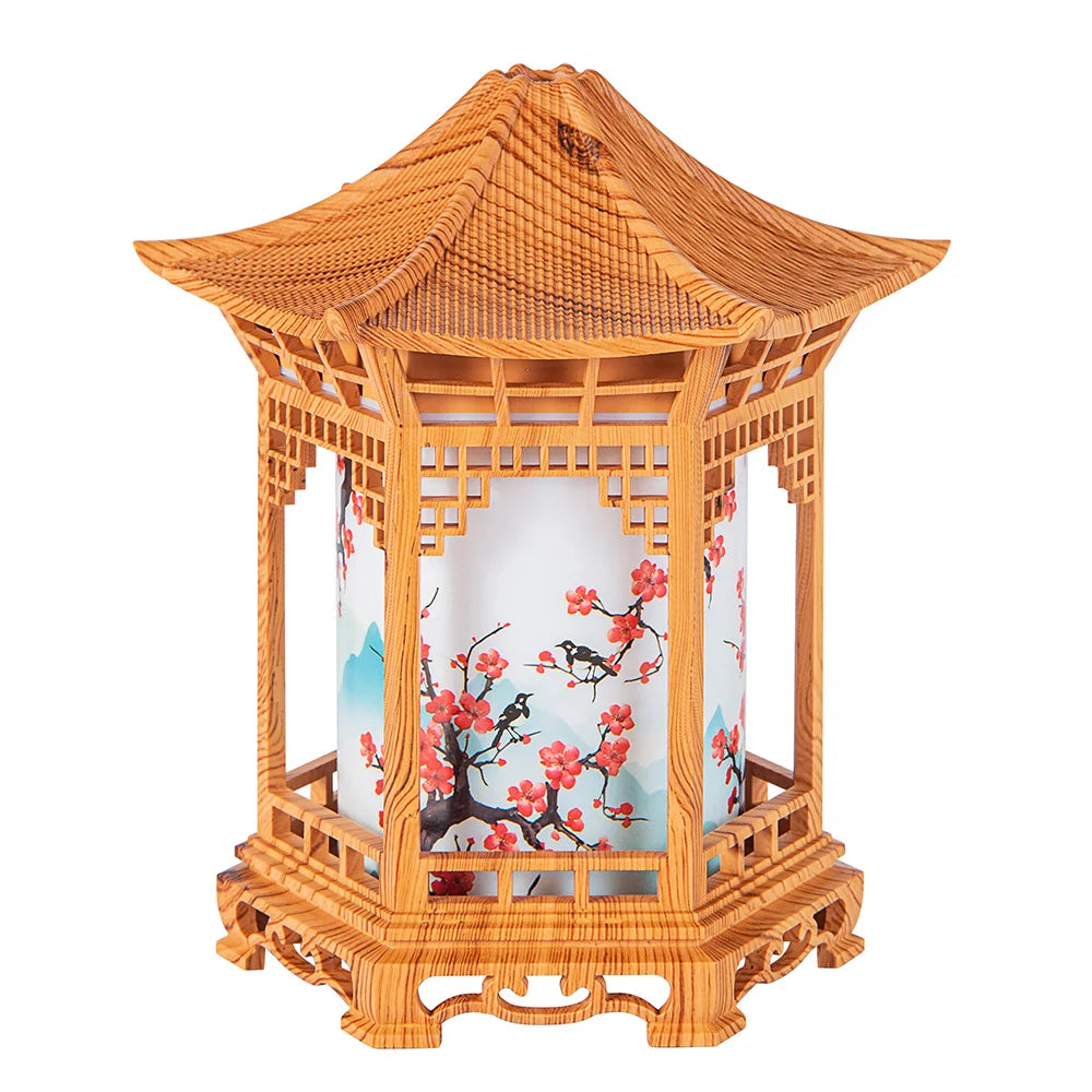 Pavilion humidifier Chinese style element unique creative decoration atmosphere night light delicate spray to improve the air