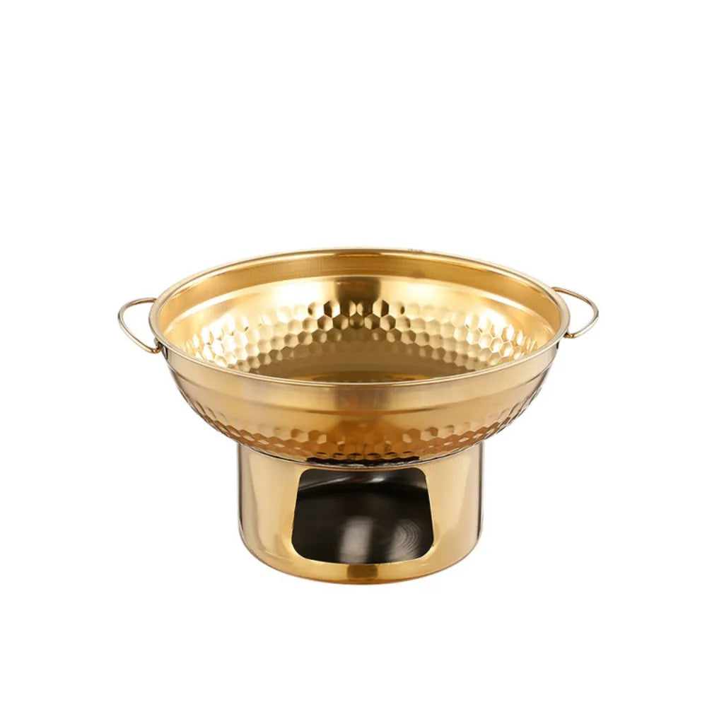 Modern 20/22cm Stainless Steel Hot Pot Fast Heating Thickened Double Ears Hot Pot Round Large Capacity Thai Hot Pot Outdoor