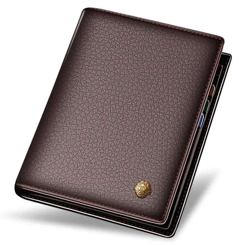 LAORENTOU Men Genuine Leather Wallet Small Card Holder Wallet Gift for Husband, Boyfriend