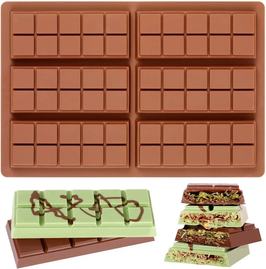baking tray Food Grade Silicone Chocolate Bar Mold-Non-Stick Deep Chocolate Bar for Pistachio Candy Snacks Milk baking tray