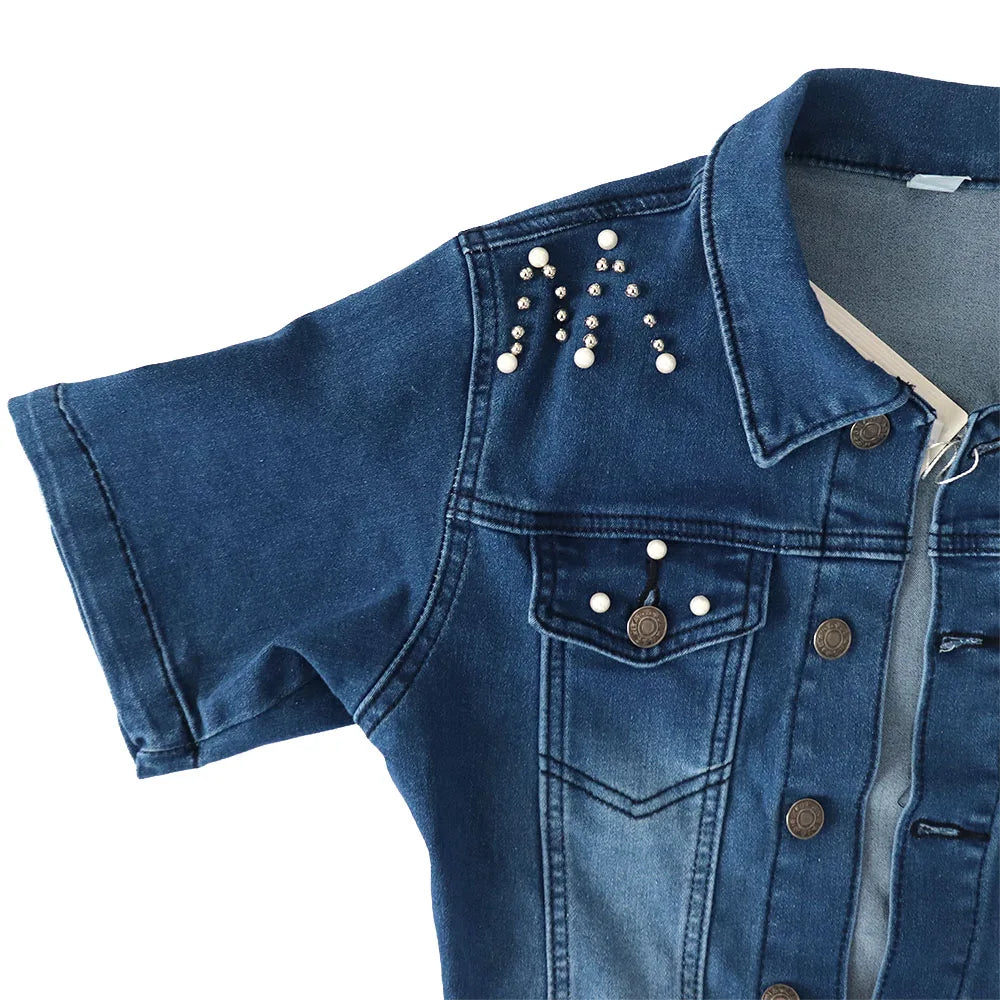 stretch jeans jumpsuit fashionable quality nail bead silver bead decoration