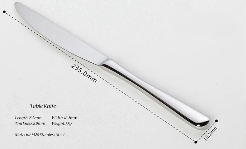 24 Pcs 18/10 Stainless Steel Black Gold Silver Cutlery Dinnerware Meat Knives Coffee Spoon Fork Flatware Set Dishwasher Safe