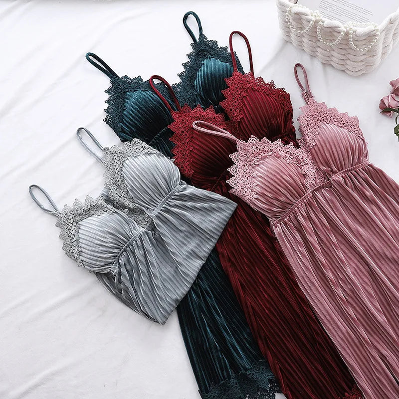 Women's Pajama Set 4Pcs Velvet Sleepwear Robe Gowns Nightwear V-Neck Sexy Pijamas Ladies Home Suit Nightgown Bride Bathrobe Gown