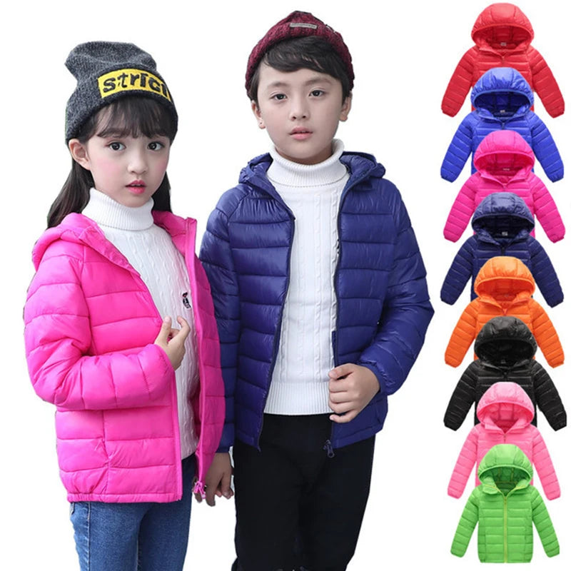2-12 Years Autumn Winter Kids Cotton Jackets For Girls Children Clothes Warm Coats For Boys Toddler Girls Outerwear Clothes