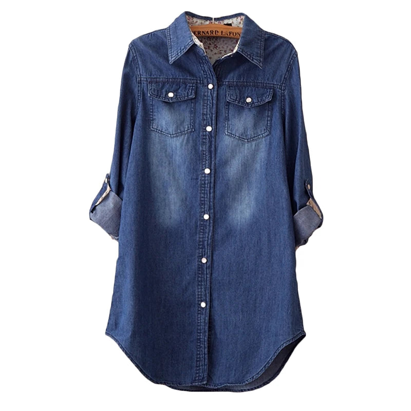 New Women Denim Jacket 2025 Spring Autumn Korean Thin Student  cowboy Shirt Women's Cotton Single-breasted Jeans Jackets Coat