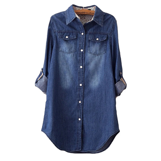 New Women Denim Jacket 2025 Spring Autumn Korean Thin Student  cowboy Shirt Women's Cotton Single-breasted Jeans Jackets Coat