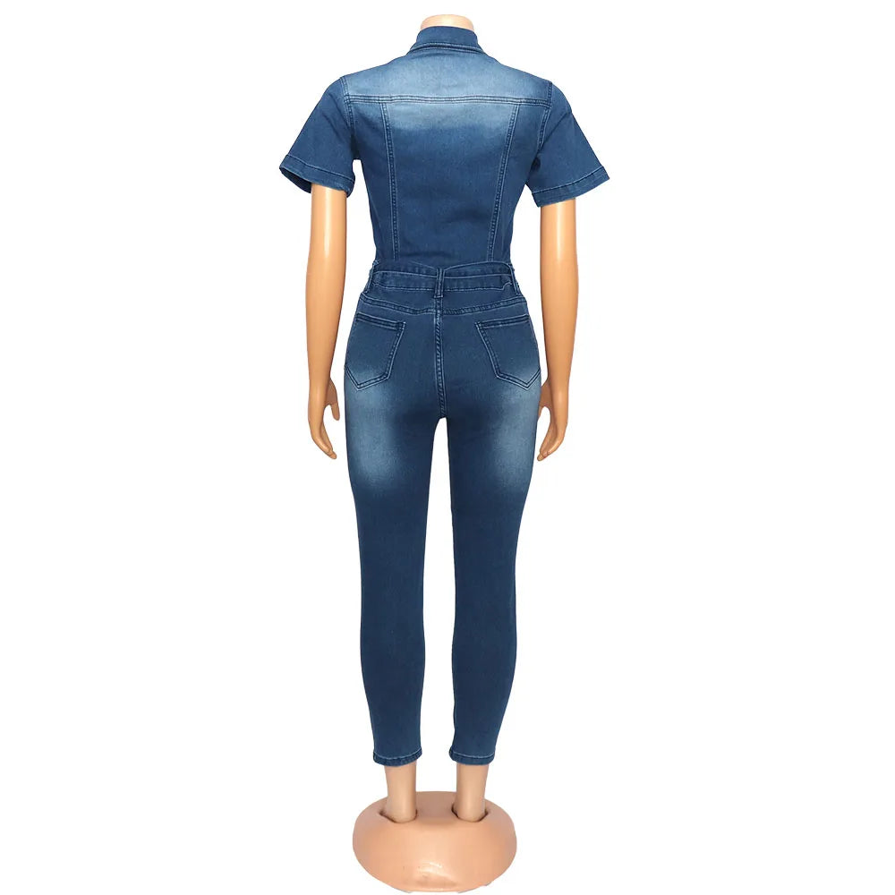 stretch jeans jumpsuit fashionable quality nail bead silver bead decoration