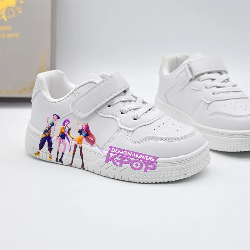 Children's Student Fashion Casual Shoes Kids New Design KPOP White Sport Shoes Boys Girls Anti-slip Outdoor Breathable Sneakers