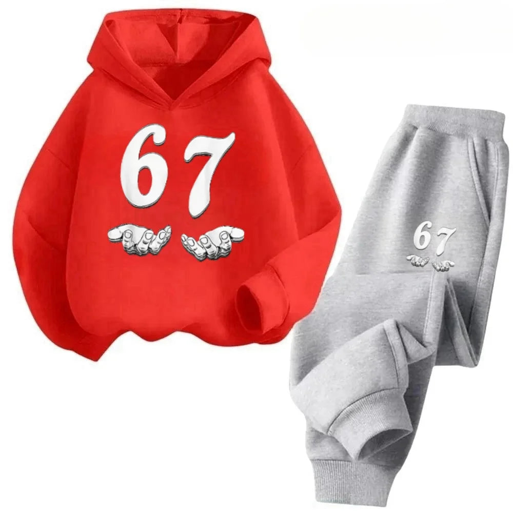 67 Fun Kids Set 4-13Y Cartoon Stitch Print Cotton Tracksuit Casual Children Outfit Free Shipping Children's Fashion Trend Set