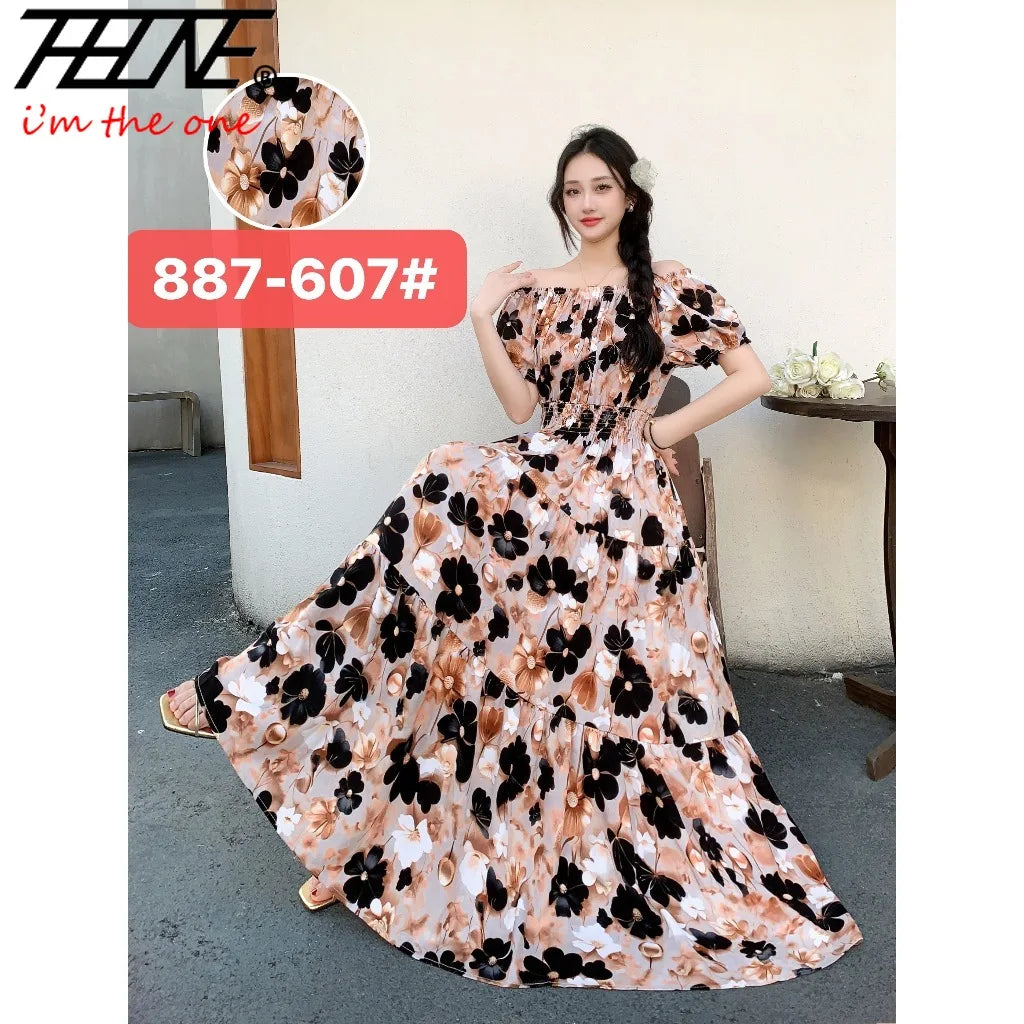 New Summer Indian Dress Women 2026 Clothes Vestidos Para Mujer Boho Long Vintage Sexy Korean Fashion Casual Bohemian Floral Robe