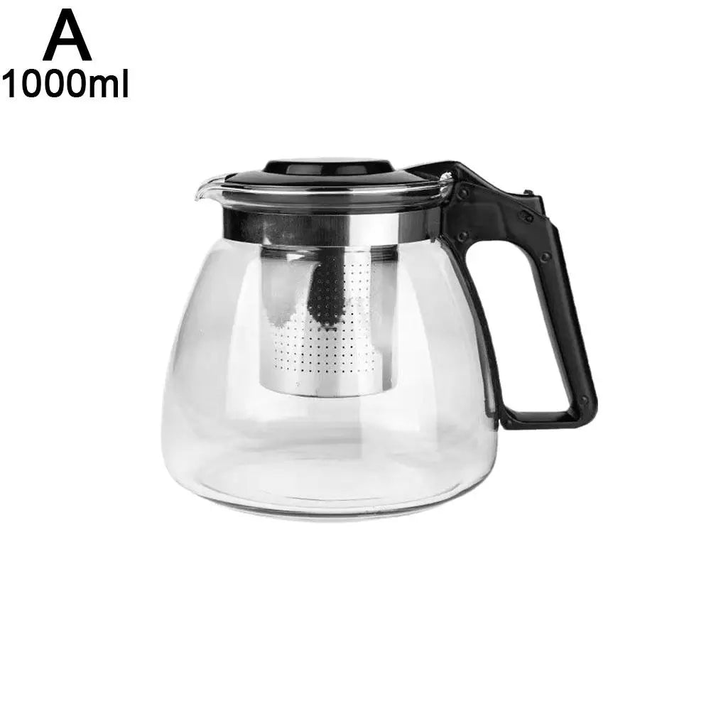 1/2L Glass Teapot Heat Resistant Glass Teapot Puer Kettle Chinese Kung Fu Teawear Clear Large Capacity Kettle with Filter Basket