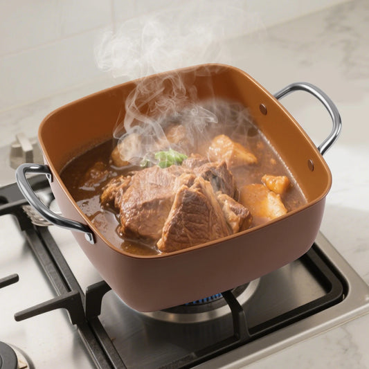 9.5” Non Stick Deep Frying Pan with Fry Basket Steamer Rack and Glass Lid Multi-Large Cooking Pan Stove Suitable Dishwasher Safe