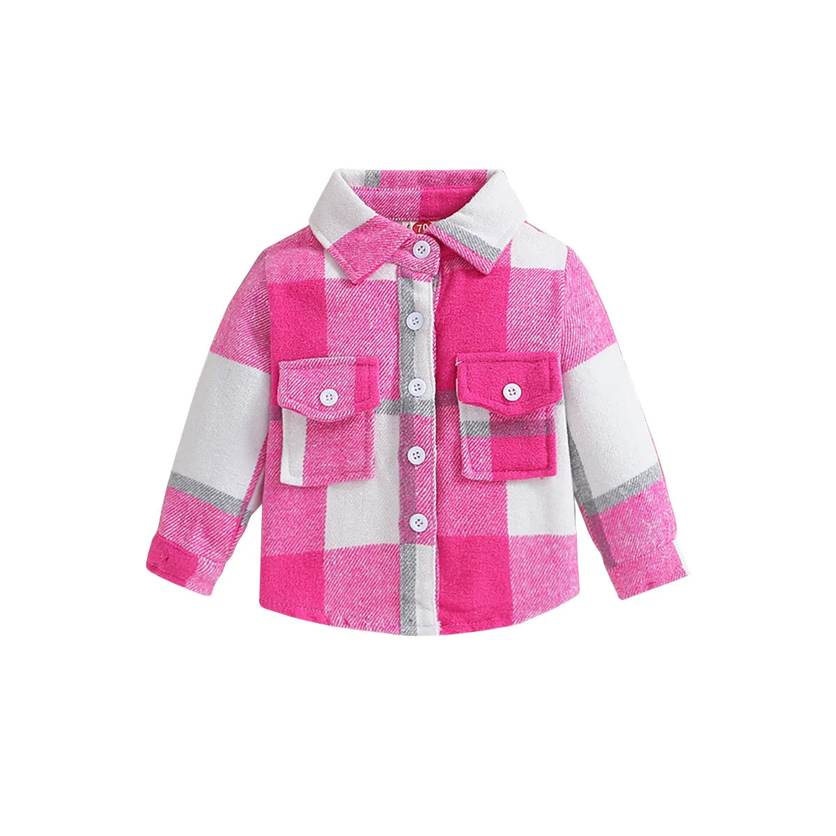 New Kid Baby Girl Boy Plaid Shirt Jacket Tops Lapel Long Sleeve Button Up Coat Spring Autumn Children Clothing