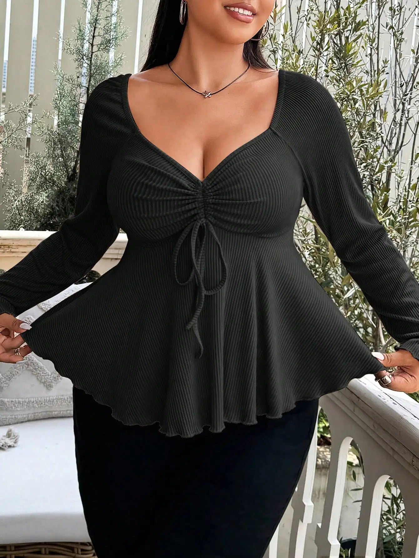 Elegant special new fashion solid color women's autumn and winter warm plus size T-shirt