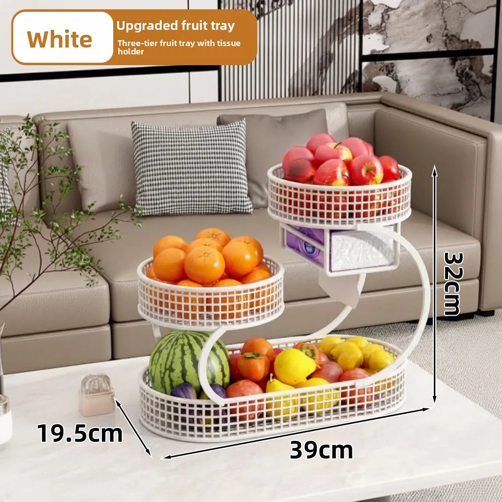 Luxury Fruit Tray Elegant Candy Display Plate Sofa Table Snack High Aesthetic Value Dry Fruit Tray Neifeng Storage Organizer