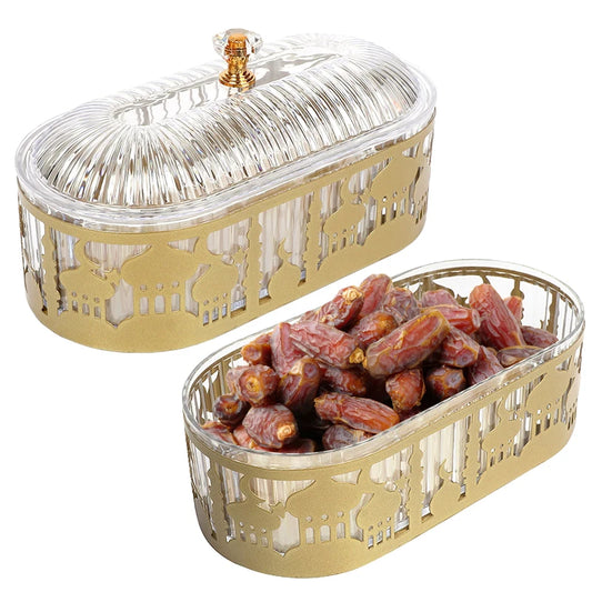 Ramadan Candy Food Tray EID Mubarak Decoration For Home Dessert Box 2025 Ramadan Kareem Islamic Muslim Party Supplies Eid Gifts