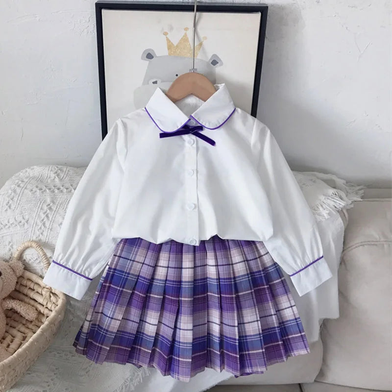 baby Girls clothes set Winter Knitting Long Sleeves Princess Top Skirt 2pcs Birthday Designed Uniform Fall Party Clothing 1-10Ys