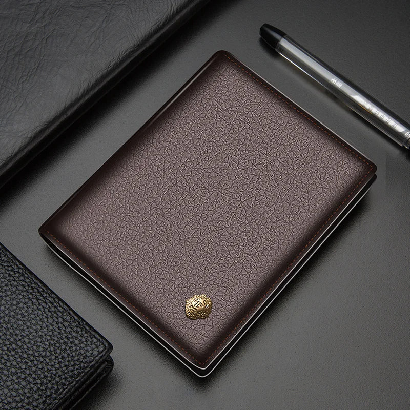 LAORENTOU Men Genuine Leather Wallet Small Card Holder Wallet Gift for Husband,  Boyfriend