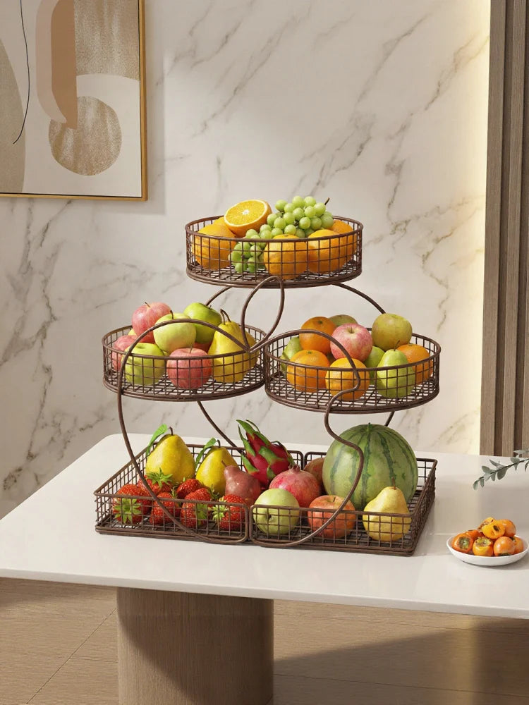Luxury Fruit Tray Elegant Candy Display Plate Sofa Table Snack High Aesthetic Value Dry Fruit Tray Neifeng Storage Organizer