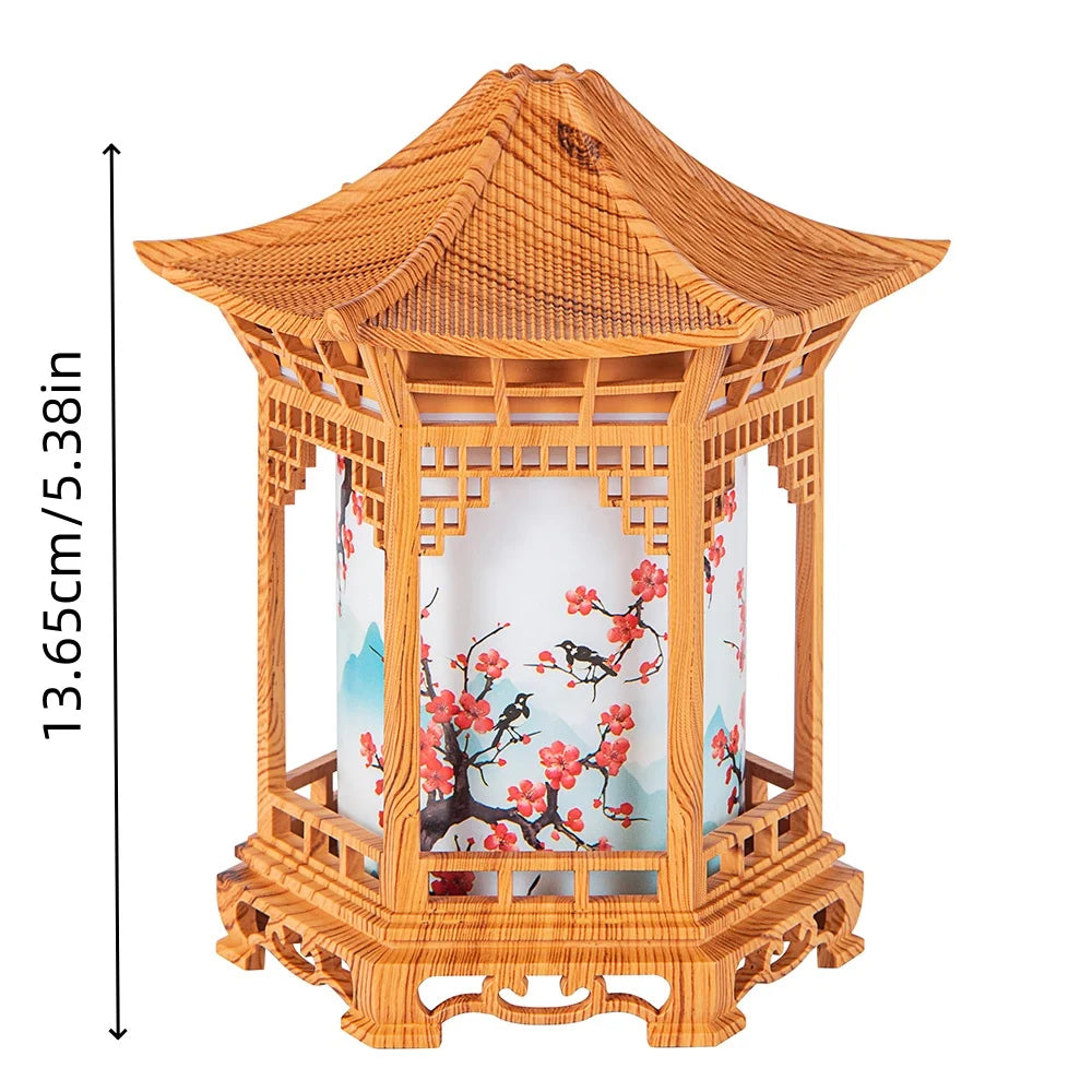 Pavilion humidifier Chinese style element unique creative decoration atmosphere night light delicate spray to improve the air