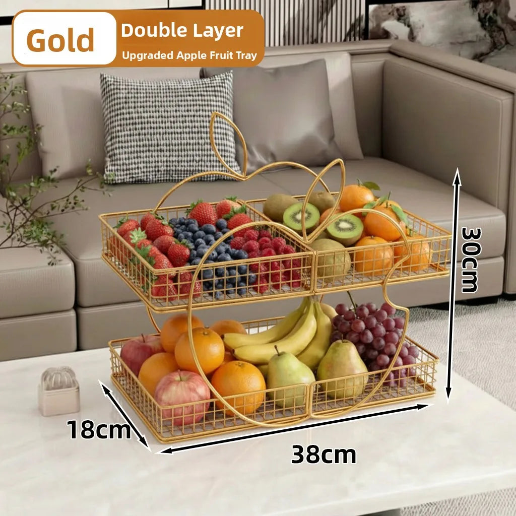 Luxury Fruit Tray Elegant Candy Display Plate Sofa Table Snack High Aesthetic Value Dry Fruit Tray Neifeng Storage Organizer